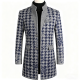 Men's Medium-Length Woolen Coat - Autumn Winter Cotton Thickened Warm Trench for Office Commute