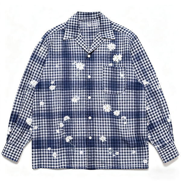 High-Quality Casual Men's Shirt - 100% Cotton Breathable Long-Sleeve Button-Up Daily Comfort Top