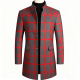 Autumn Winter Medium-Length Coat - Men's Woolen Cotton Thickened Warm Trench for Office Daily Wear