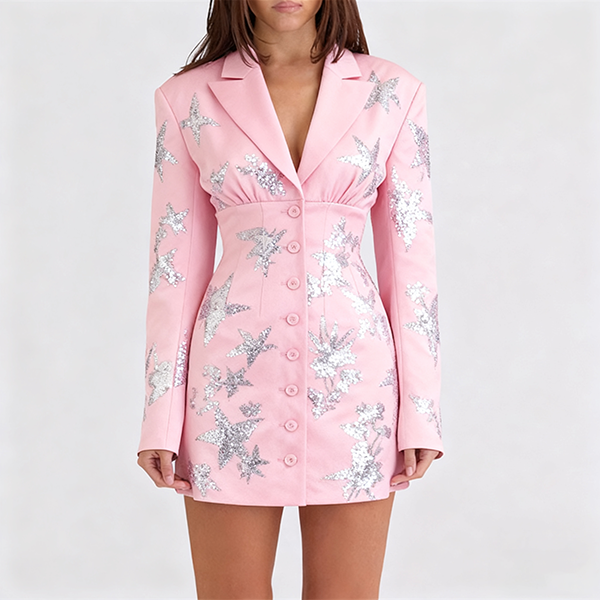 Elegant Sexy Women's Pencil Dress - Solid Collared Single Breasted Fitted Slim Figure Work Dress